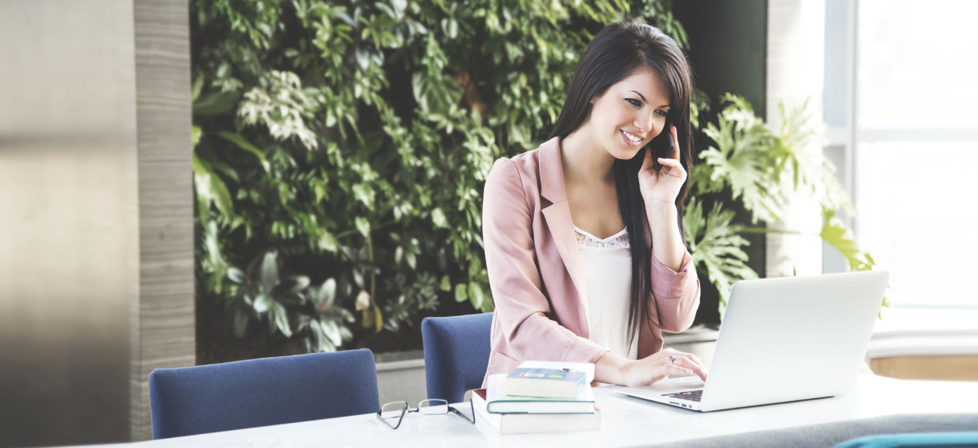 Woman Working in Business Office
