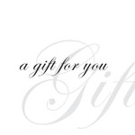 A Gift For You on White Background with Fancy Gift Font